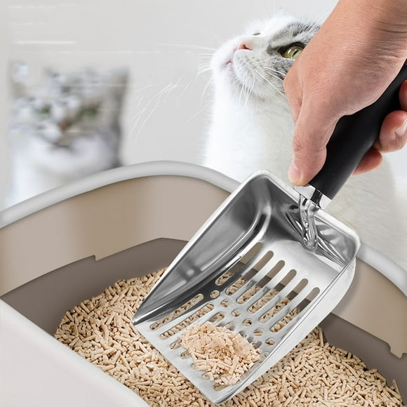 LSLJS Stainless Steel Metal Litter Shovel Large Poop Shovel Pet Shovel Cat Litter Scoop