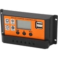 thumbnail image 1 of HUGFEGWE Solar Controller, 3 Stage Management Solar Panel Regulator 12V 24V Self Recovery LCD Display Multiple Protections for Commercial (10A) CJB91-90628, 1 of 9