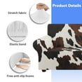 thumbnail image 6 of XYZCANDO Brown Cow Print Stretch Sofa Slipcover 1 Piece Beach Tropical Couch Cover, 4 Seater Soft Elastic Bottom Sofa Slipcover for Living Room, 6 of 6