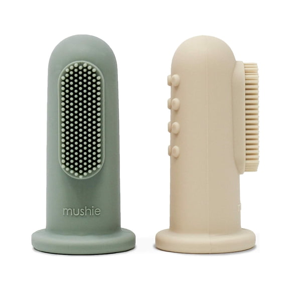 mushie Brosse à Dents pour Bébé (Sable à Bascule cambridge) Pack de 2