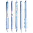 thumbnail image 2 of Clearance 5 Count Pastel Gel Ink Pen Set, Cute Note Taking 0.5mm Fine Point, Retractable Black Ink Pens for Journaling, Aesthetic Office Supplies, Nurse Pens (Sky Blue), 2 of 6