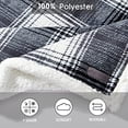 thumbnail image 4 of Eddie Bauer Couverture Ultra-Pelucheuse Collection Home - Réversible en Sherpa Polaire, Douce et Confortable, Parfaite pour Lit Ou Canapé, Motif à Carreaux, 4 of 11