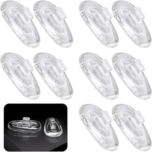 5 Pairs Glasses Nose Pads, Silicone Spectacle Push On Nose Pads, Anti-Slip, Adhesive Nose Pads For Eyeglasses, Sunglasses, And Spectacles,Cushions For Nose Support