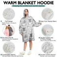 thumbnail image 5 of Gray Highland Cow Bathtub Lemon Pattern Wearable Oversized Blanket,Wearable Blanket Hoodie for Adults,Cozy Hooded Blankets with Super Pockets,Super Warm Fuzzy Pullover for Women & Men, 5 of 6