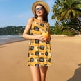 thumbnail image 3 of Easygdp Corgi para Vestido Transpirable de Mujer, Vestido Suelto de Manga Corta con Pliegues y Bolsillos para el Verano, 3 of 7
