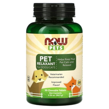 NOW Foods Pets, Pet Relaxant for Dogs/Cats, 90 Chewable Tablets, 3.33 oz (94.5 g)