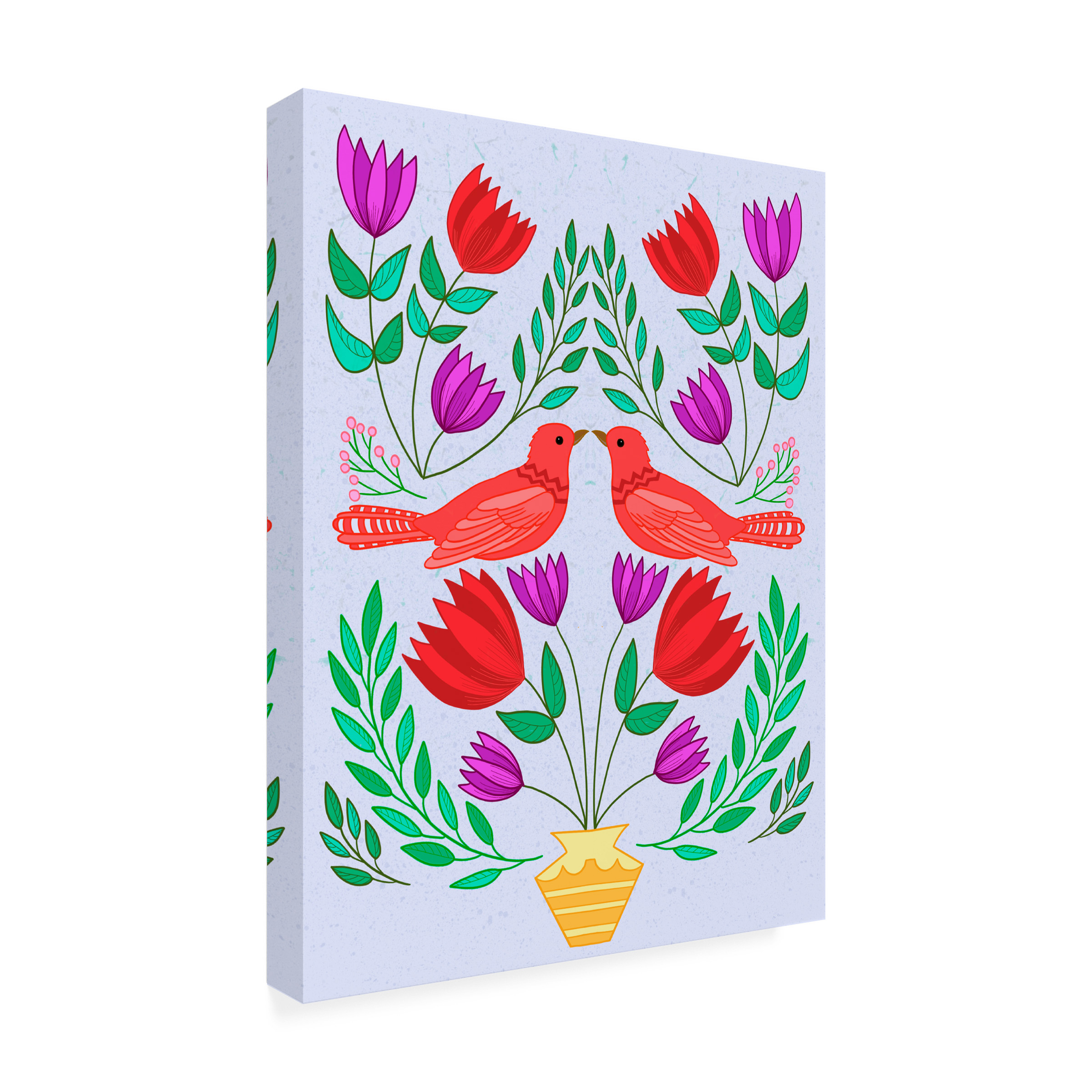 Regina Moore 'Folk Bird III' Canvas Art