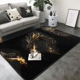 thumbnail image 3 of Area Rugs For Living Room Decor - Black and Gold Fire Dragon Soft Anti Slip Throw Washable Rugs 5x7 For Bedroom, Indoor Carpet For Bedroom Living Room 80x58In, 3 of 7