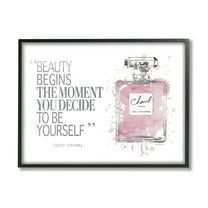 The Stupell Home Decor Collection Beauty Begins Fashion Perfume Oversized Framed Giclee Texturized Art, 16 x 1.5 x 20