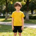 thumbnail image 3 of Toddler Kids Boys Girls Short Sleeve Basic T Shirt Casual Summer Tees Tops Solid Color, 3 of 5