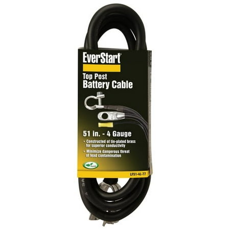 Everstart LF51-4L-77 4-Gauge Top Post Battery Cable, 51-Inches