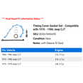 thumbnail image 2 of Timing Cover Gasket Set - Compatible with 1976 - 1986 Jeep CJ7 1977 1978 1979 1980 1981 1982 1983 1984 1985, 2 of 2