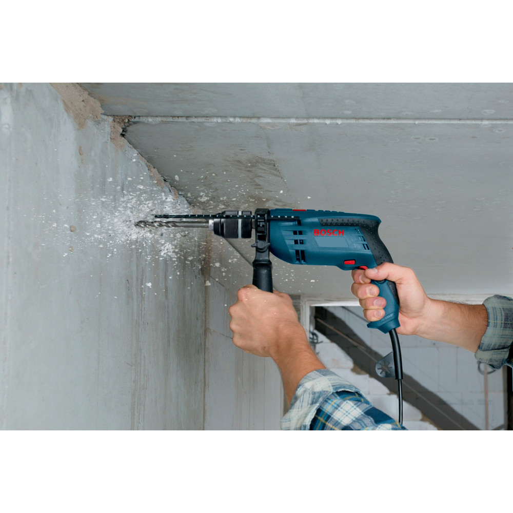 Restored Bosch 1191VSRK-RT 7 Amp Single Speed 1/2 in. Corded Hammer Drill (Refurbished)