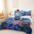 thumbnail image 3 of spefrowx Spotted Seals Queen Bedding for Kids Boys, Dreamy Coral Marine Life Bedding Comforter Set Queen, Polka Dot Reversible, 7-Piece, 3 of 6