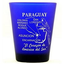 Paraguay Cobalt Blue Frosted shot glass