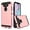 Rose Gold, variant on For LG Aristo 5 / Fortune 3 / Tribute / K8X / Phoenix 5 / LMK300 Dual layer Metal Brushed Shockproof Armor Hybrid Case
