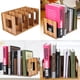 thumbnail image 5 of Organizador de libros y DVD de escritorio de madera marrón, solución de almacenamiento compacta para estudiantes y adultos, 5 of 8
