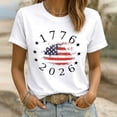 thumbnail image 2 of American Flag T Shirts Women 4th of July Patriotic USA Stars Graphic Short Sleeve Crewneck Tees 250th Birthday Independence Day Tops, 2 of 4