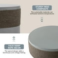 thumbnail image 4 of COSIEST Outdoor Lightweight Concrete Round Grey Coffee Table, 4 of 6
