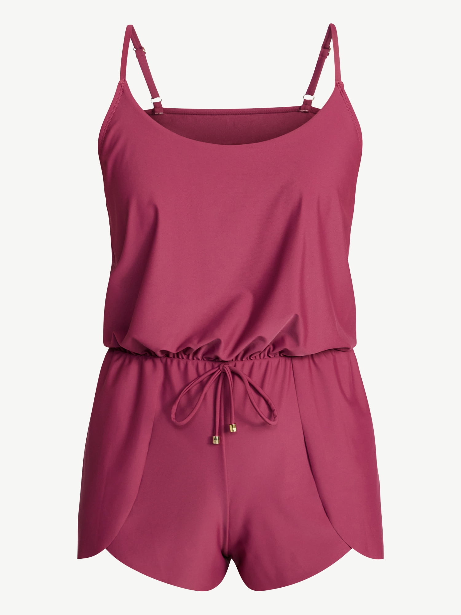 Time and Tru Women's and Women's Plus Size Tank Romper Swimsuit, Sizes XS-3X