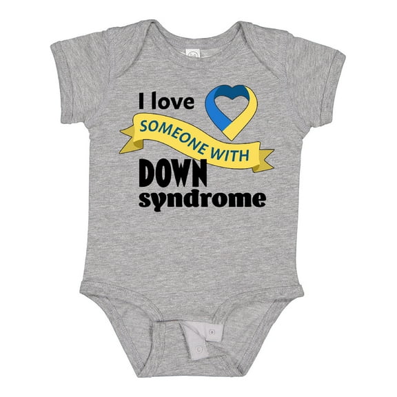 Inktastic I Love Someone with Down Syndrome Boys or Girls Baby Bodysuit