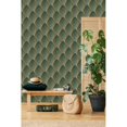thumbnail image 2 of Green and Gold Design Wallpaper Pre-Pasted - 25"W x 225"H, 2 of 3