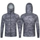 thumbnail image 1 of MHFRRA Sudadera Ligera con Capucha de Camuflaje para Hombre, Chaqueta Informal para Senderismo Al Aire Libre con Cordón Ajustable, Ropa Cómoda para Primavera y Verano Negro, 1 of 3