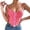 Red, variant on Women's Fashion Round Neck Wrapped Chest Solid Color Vest Tank Shirt Blouse Bras for Women Supportive V Neck Bras Full Coverage Tshirt Bralettes, Size L