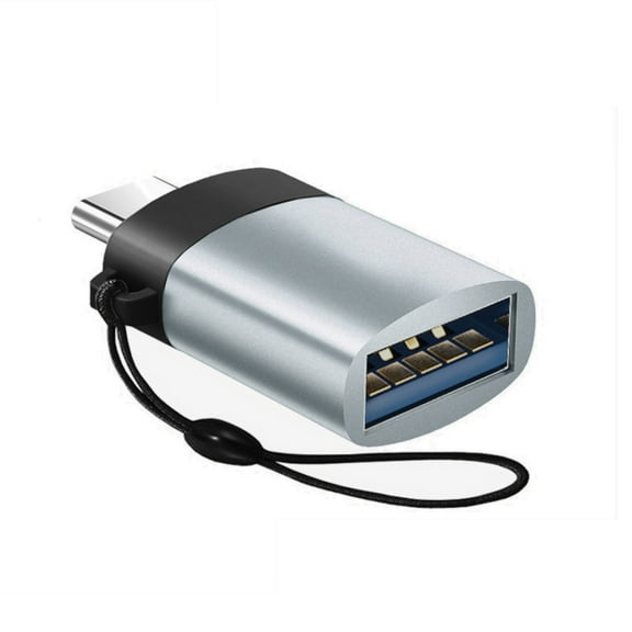 USB 3.1 Type C Male to USB 3.0 Type A Female OTG Adapter Converter Cable Cord, Pack of 5 (Silver)