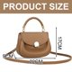 thumbnail image 2 of Nuevo bolso de nicho de moda, bandolera de cuero artificial, bolso redondo pequeño para citas diarias, 2 of 5