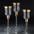 thumbnail image 1 of 12 x 5 in. Glass Candle Holder, Gold, 1 of 1