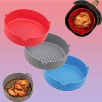 3Pcs Air Fryer Silicone liners – Air Fryer Basket Accessories 7.5Inch Instant Reusable Silicone Liner For Air Fryer 4 To 6 Qt Round Tray Pans Inserts For Baking & Air Fryers.