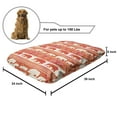 thumbnail image 2 of Oriental Pet Bed, Hand Drawn Traditional Silhouettes and Motifs, Chew Resistant Pad for Dogs and Cats Cushion with Removable Cover, 24" x 39", Dark Coral Vermilion, by Ambesonne, 2 of 4
