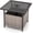 Light Gray, variant on Yunken Umbrella Table, Outdoor Side Table with 2" Umbrella Hole, Rattan Umbrella Stand Holder, Heavy Duty Metal Frame, Patio Bistro Table for Deck Garden Poolside, Mix Brown (HDPE Tabletop)