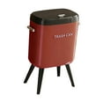 thumbnail image 4 of Cubo de basura con patas y tapa sellada, papelera estrecha para cocina Rojo, 4 of 9