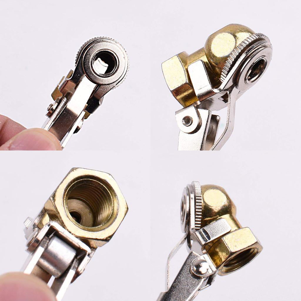 Details about   NPT Clip On 1/4'' Car Tire Inflator Valve Connector Air Chuck Brass tool 
