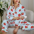 thumbnail image 6 of Sikiie Strawberry Women's Long-Sleeve Shirt and Full-Length Bottom Pajama Set (s-xxl)-XX-Large, 6 of 7