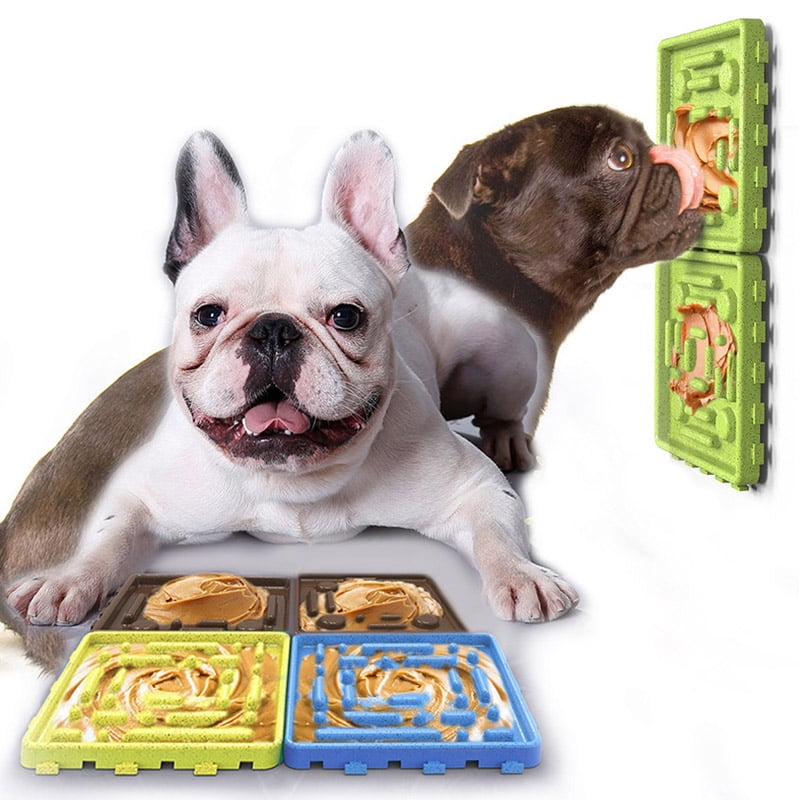 Pet Slow Feeder Set Dog Licking Tray Funny Puppy Slow Eating Bowl Slow Treater Antislip Pet