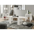 thumbnail image 2 of Home Design Beverly 3-Piece Coffee Table Set with 1 Rectangular Coffee Table and 2 Square End Tables, Each with Open Shelf for Storage and Display, Modern Living Room Design, Brown Oak, 2 of 5