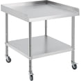 thumbnail image 1 of Chariot-gril Roulant en Acier Inoxydable de 30 Po x30 Po et Table de Préparation - Poste de Travail Commercial Robuste avec Tablette Inférieure et Dosseret Ajustables, 1 of 7