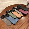 thumbnail image 2 of Funda de cuero de lujo para teléfono, carcasa de silicona suave a prueba de golpes para iPhone 15, 14 Plus, 13, 12 Mini, 11 Pro Max, X, XR, 7, 8 Plus, SE, 2 of 5