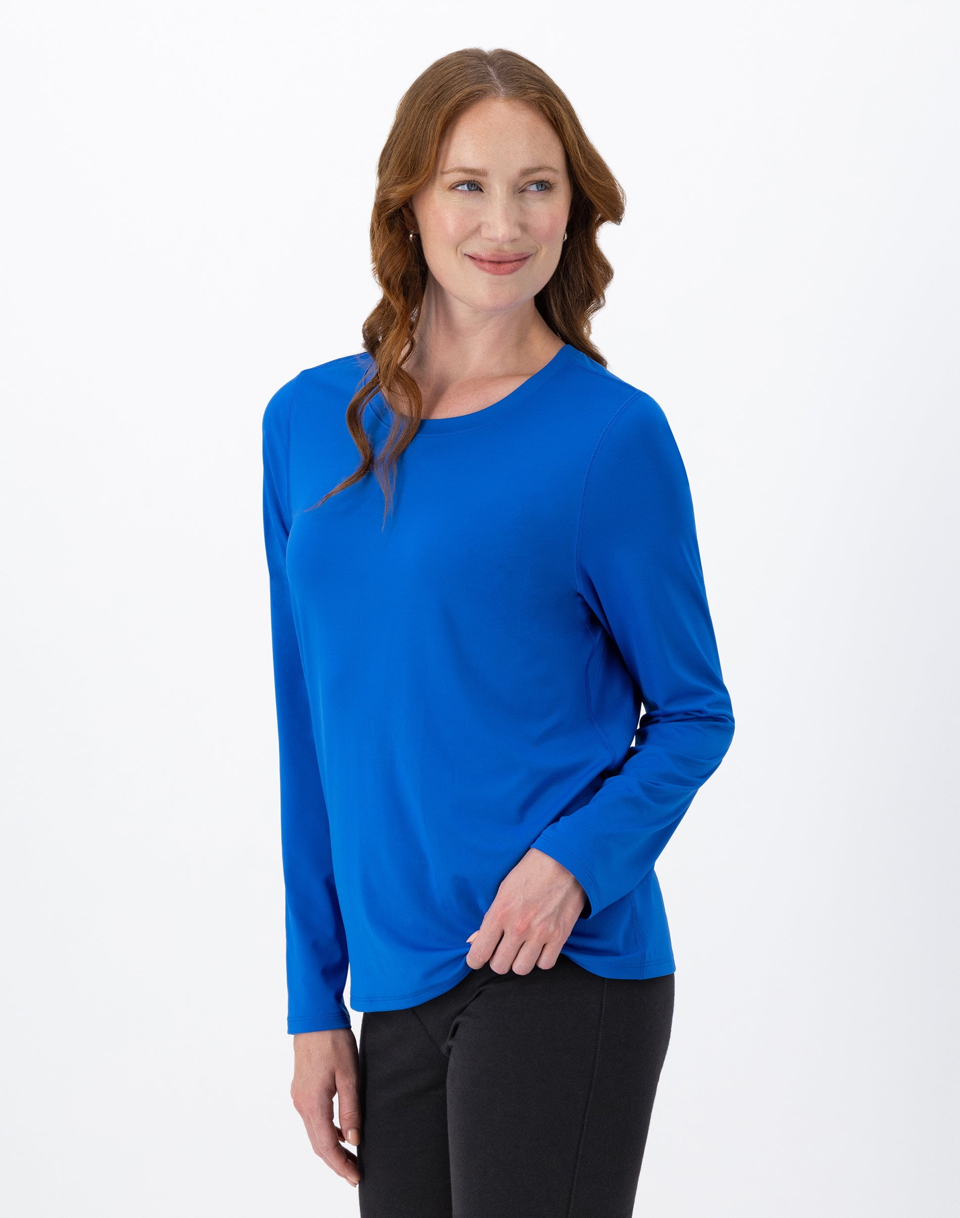Long sleeve dri fit shirts women's walmart discount