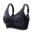 thumbnail image 1 of Abcnature Plus Size Bras for Women Solid Steel Rings Lace Pad Gathering Camisole Integrated Type Daily Bras, 1 of 2