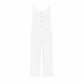 thumbnail image 5 of Weiqiqre Jumpsuits for Women Overalls Cotton Gauze Sleeveless Romper Button Down Jumpsuits with Pockets Toddler Summer Clothes, 5 of 8