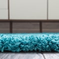 thumbnail image 4 of Rugs.com Solid Shag Collection Rug – 8' x 10' Oval Turquoise Shag Rug Perfect For Living Rooms, Large Dining Rooms, Open Floorplans, 4 of 9