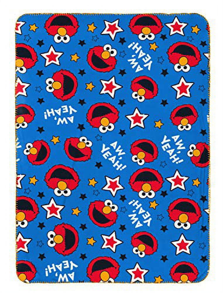 Jay Franco Sesame Street Elmo Plush Pillow and 40" Inch x 50" Inch Throw Blanket - Kids Super Soft 2 Piece Nogginz Set (Official Sesame Street Product)