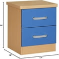 thumbnail image 2 of Better Home Products Cindy Faux Wood 2 Drawer Nightstand, 2 of 14