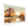 thumbnail image 3 of Designart "African Sunset Over The Landscape" Africa Picture Framed Wall Art Prints, 3 of 5