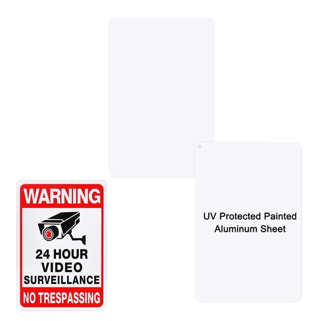 Uxcell 2-Pack Letreros de Metal en Blanco 12x18 Pulgadas Hoja de Aluminio Pintado Letreros en Blanco para Manualidades/Jardín/Exteriores Grosor 0.03 Pulgadas