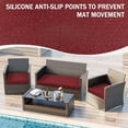 thumbnail image 6 of Pakunoda Outdoor All-Weather Patio Loveseat and Chair Seat Cushion Replacement Set of 3, Burgundy, 6 of 6